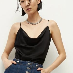 Veronica Beard Sola Cowl-Neck Silk Top